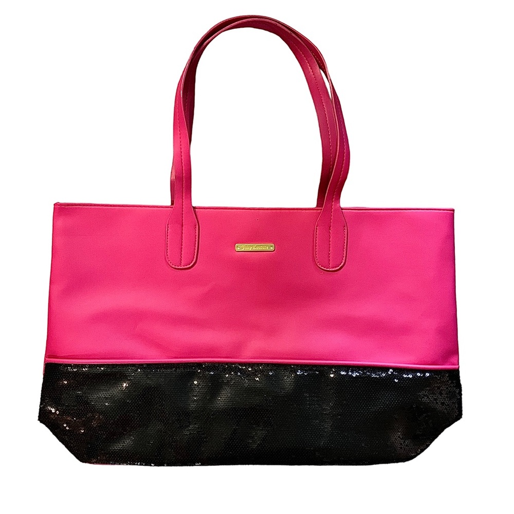 Juicy Couture sequin pink and black purse/tote